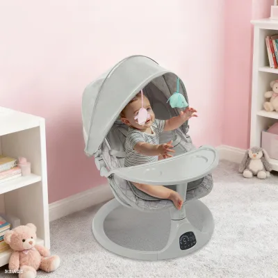Balancelle électrique bébé gris clair