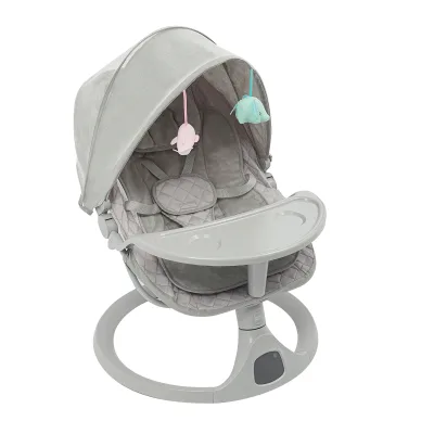 Balancelle électrique bébé gris clair – image 2