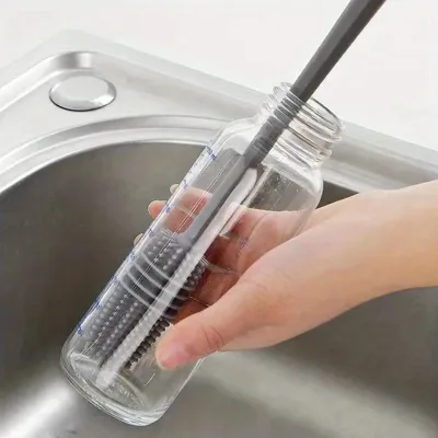 Brosse à biberon en silicone, long manche – image 2