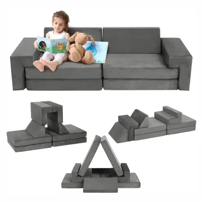 Canapé de jeu modulable enfant, 8 pièces