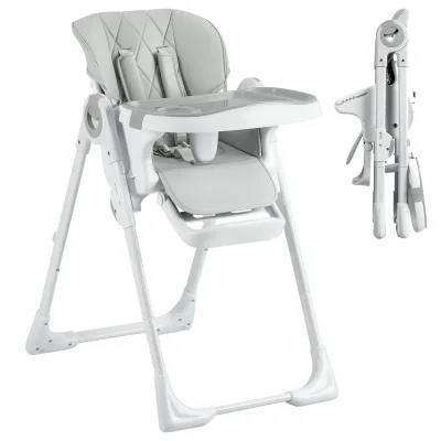 Chaise haute pliable 2 en 1 avec plateau