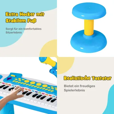 Clavier de musique enfant bleu 31 touches – image 2