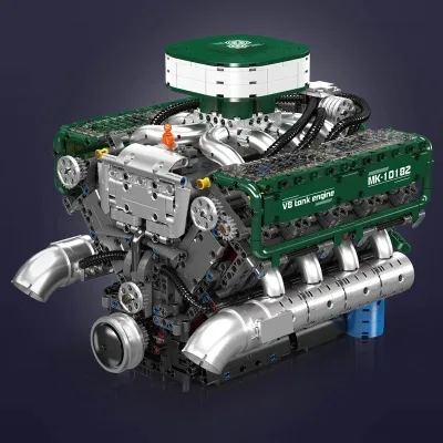 Maquette de moteur V8 motorisé en blocs – image 2
