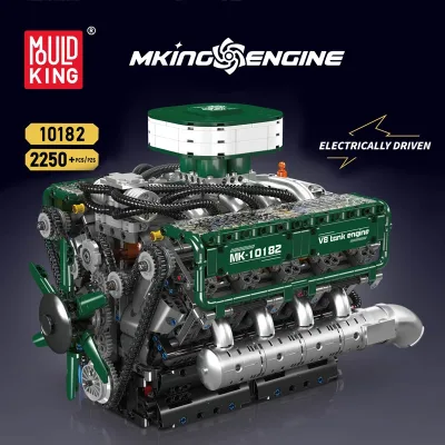 Maquette de moteur V8 motorisé en blocs – image 3