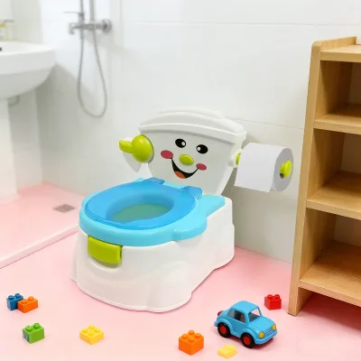 Pot de voyage bleu pour enfant avec dossier