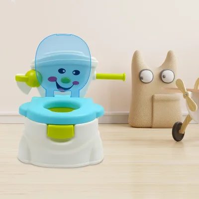 Pot de voyage bleu pour enfant avec dossier – image 3