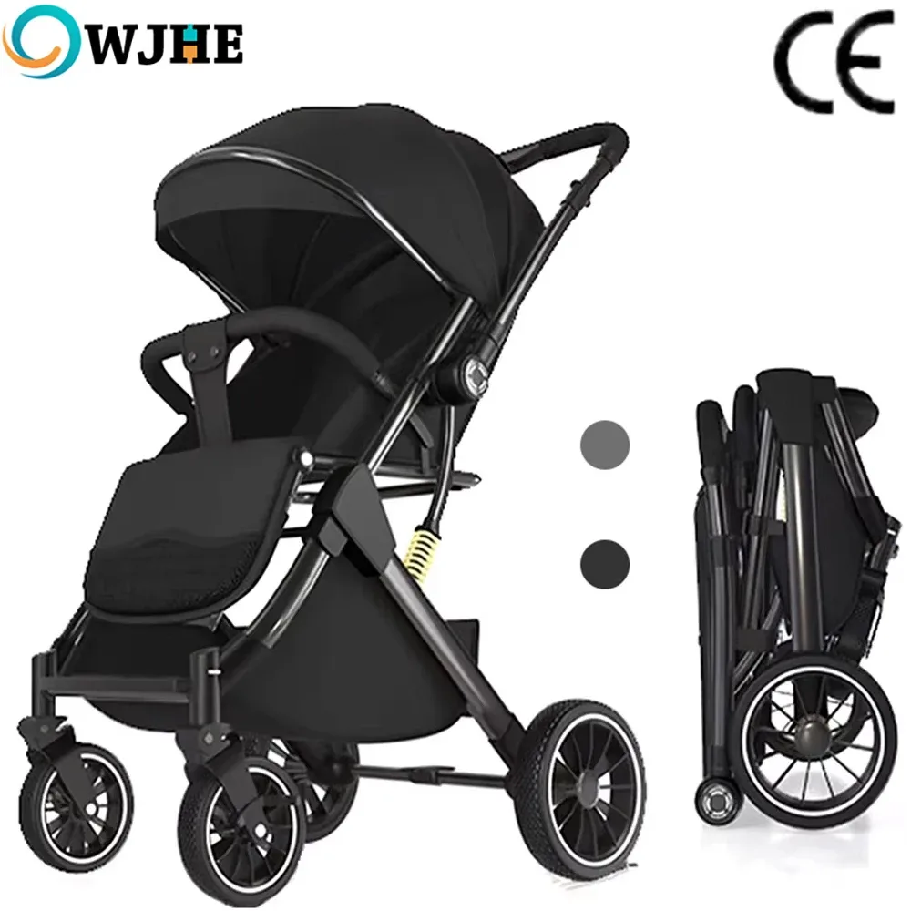 Poussette bébé pliable à amortisseurs