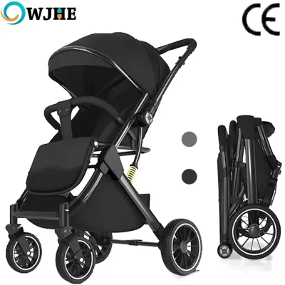 Poussette bébé pliable à amortisseurs