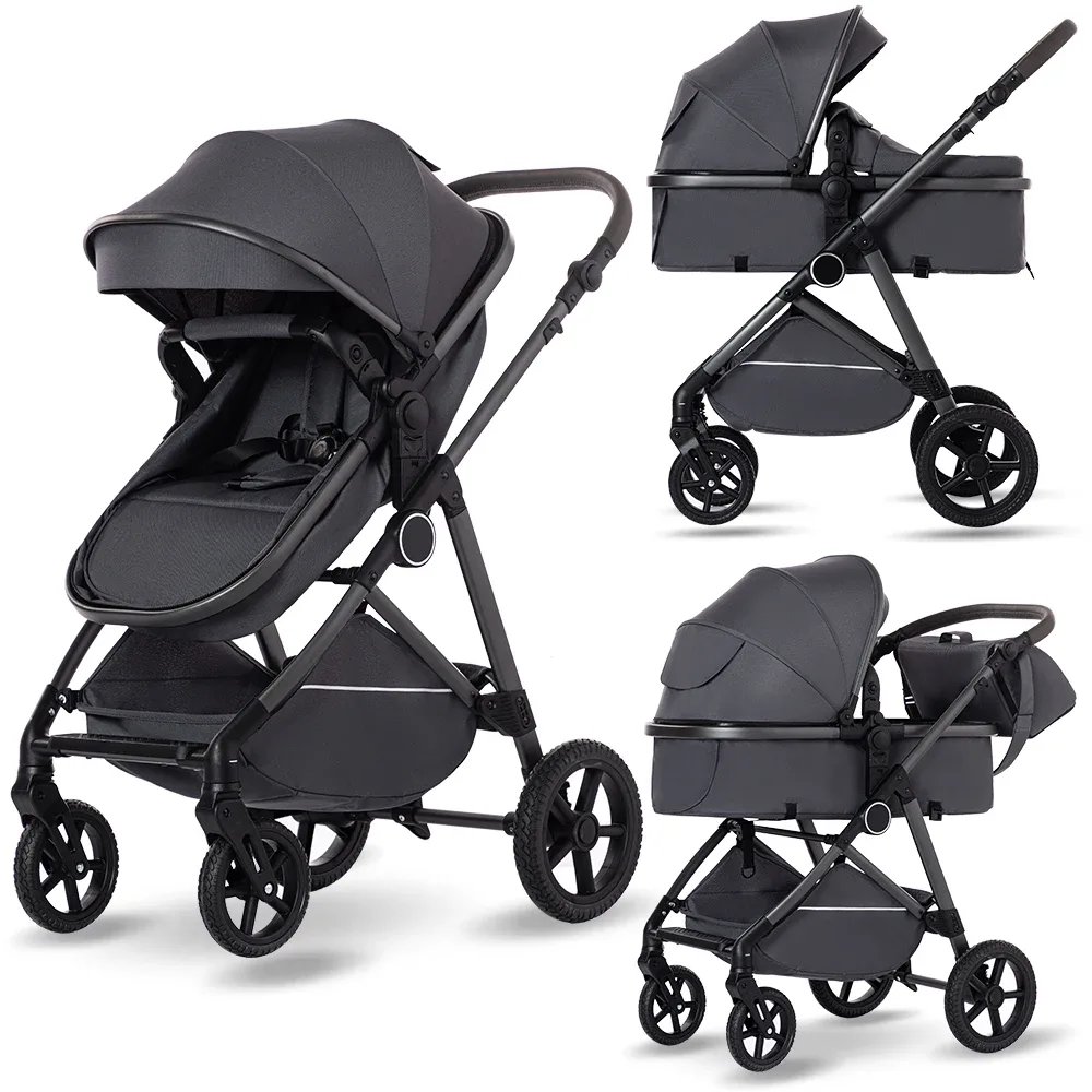 Poussette landau 2-en-1 pliante réversible