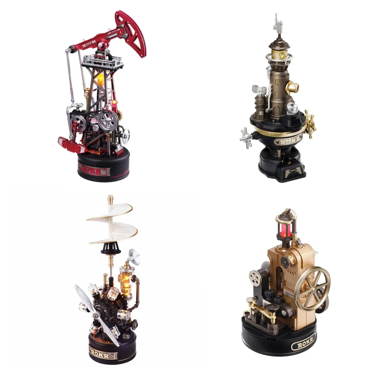 Puzzle 3D hélicoptère mécanique steampunk