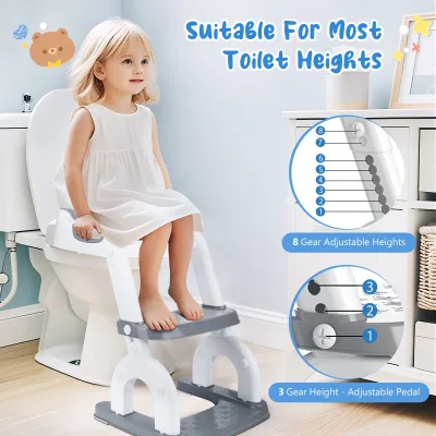 Réducteur de toilettes 2 en 1 avec marches – image 2