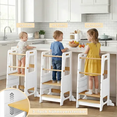 Tour d'apprentissage en bois à 3 hauteurs – image 3