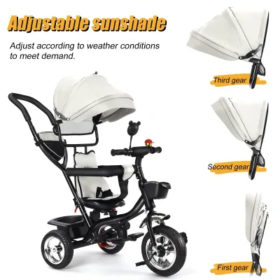 Tricycle évolutif 6 en 1 avec poignée et auvent – image 3